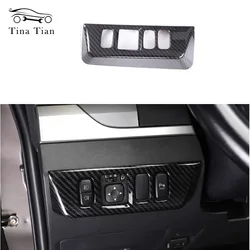 Fit for Mitsubishi PAJERO 2007-2019 2020 2021 Auto parts 1 pieces  Carbon fiber color headlight Decorative switch covers