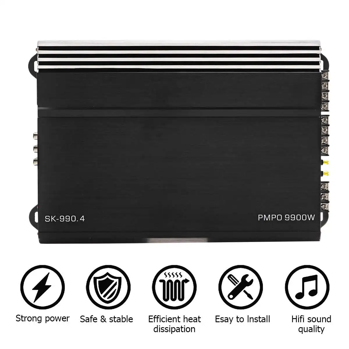 9900W Car Home Audio Power Amplifier 4 Channel 12V Car Digital Amplifer Car Audio Amplifier for Cars Amplifier Subwoofer 12V