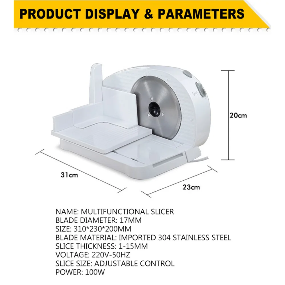 Electric Mutton Roll Slicer Household Planed Beef Slices Hot Pot Sliced Meat Toast Fruit Small Beef Meat Slicer