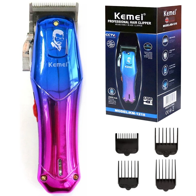 Original Kemei Cord/Cordless Powerful Men Hair Clipper Rechargeable Electric Beard Hair Trimmer Adjustable Hair Cut Machine Home