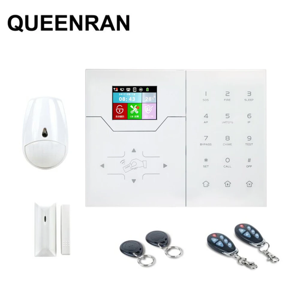 

433MHz Focus HA-VGW WIFI GSM Alarm System 85DB Alarm Sound French English Voice Web IE Colorful Screen DIY Accessories