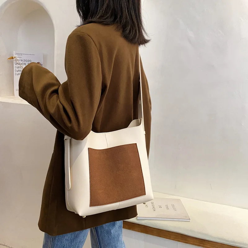 Large Capacity Woman Shoulder Bags Casual Tote Fashion Simple Vintage Shopper Designer Handbag Women\'s Leather Crossbody Bags