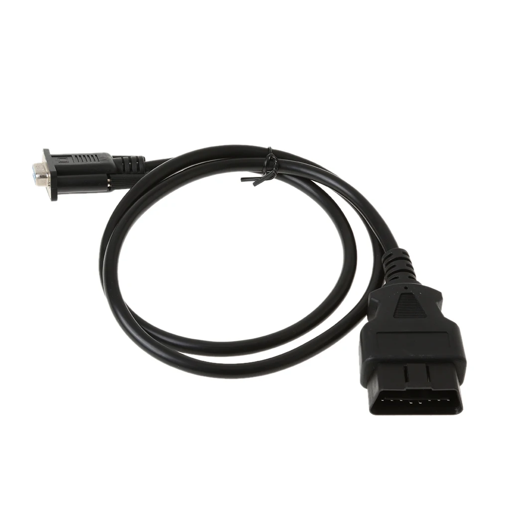 OBD2 16-Pin To DB9 9-pin Serial Port RS232 OBD 2 Adapter Cable Car Diagnostic