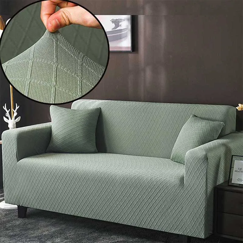 Non-slip Sofa Covers For Living Room Corner Sofa Cover Elastic Slip 3-seater Couch Cover Dustproof Stretch Slipcover Fundas Sofa