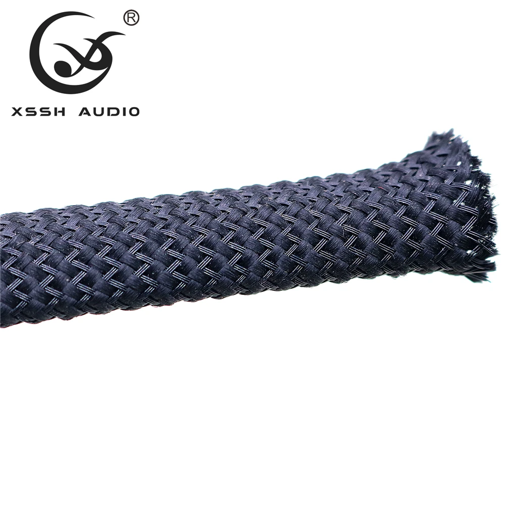 10m/20m YIVO XSSH OEM 5mm 8mm 15mm 20mm 25m Black Cotton Nylon Special Shock Absorber Braided Sleeve Cable Sleeves Sheath Tube