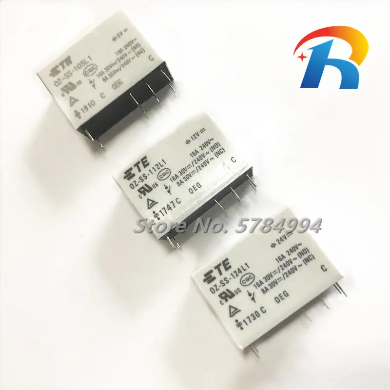 

10Pcs 100% New Original TE TYCO power relay OZ-SS-112L OZ-SS-124L OZ-SS-112L1 OZ-SS-124L1 OZ-SS-112LM1 OZ-SS-124LM1 16A 240VAC