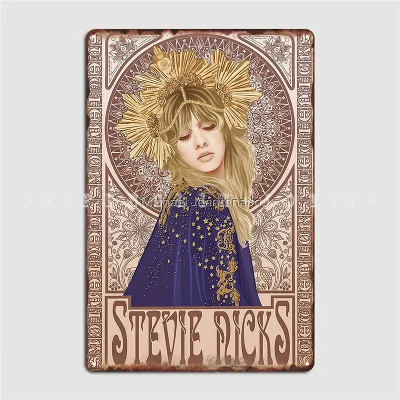 Stevie Illustration Metal Plaque Poster Wall Cave Living Room Funny Wall Decor Tin Sign Poster