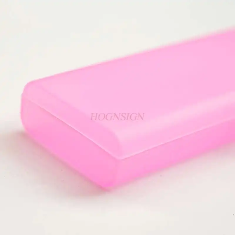 Simple Transparent Matte PP Stationery Box Candy Color Pencil Case