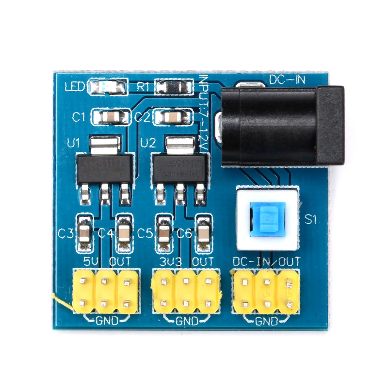 3.3V 5V 12V Power Supply Module Multi-Output Dc-Dc Voltage Conversion Module 12V To 3.3/5/12 with light