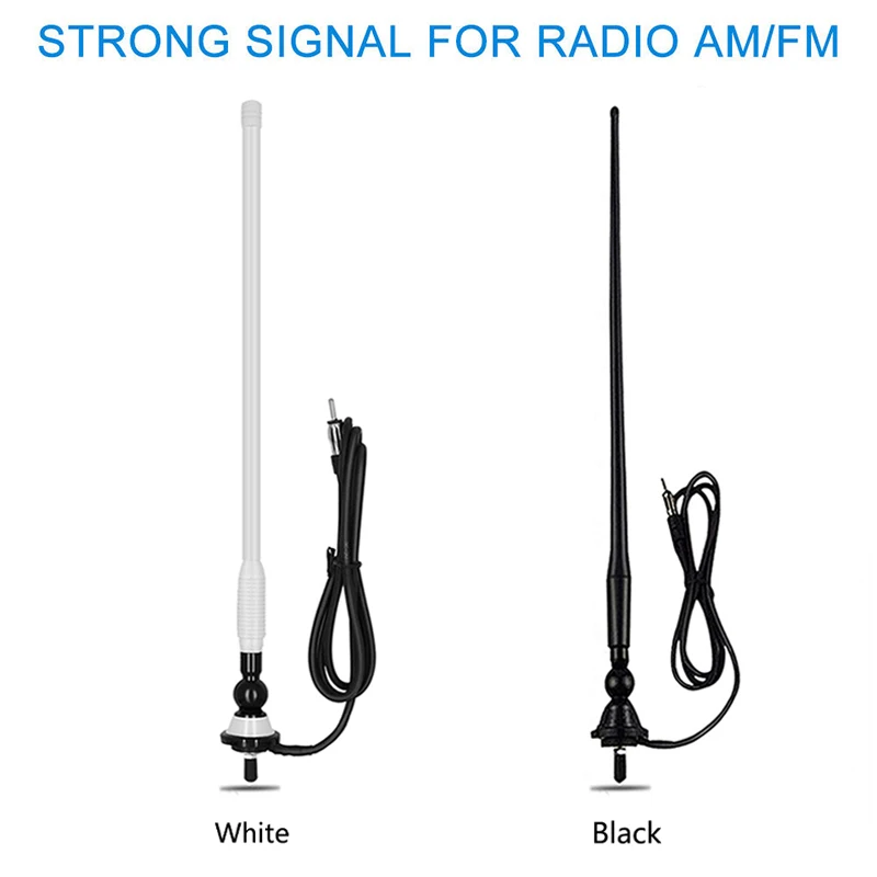 

Waterproof Marine Boat Radio Antenna Rubber Duck Dipole Flexible Marine FM AM Modulators White For ATV UTV RV Car Yacht Tractor