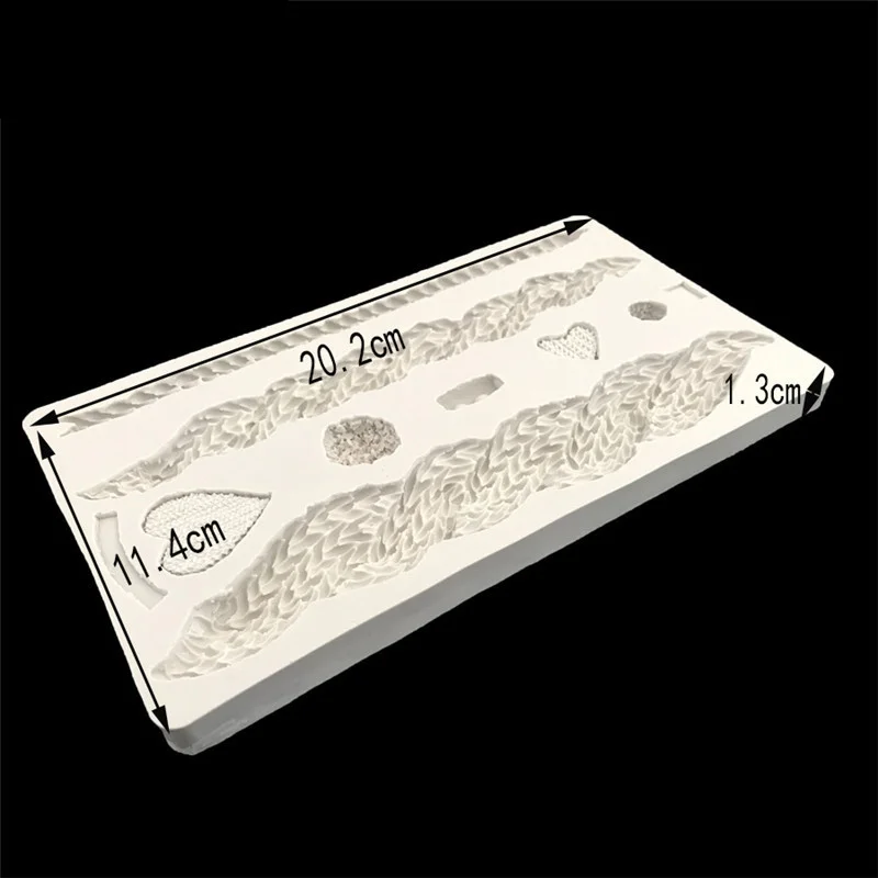 Cake Lace Silicone Mold DIY Cake Lace Decoration Kitchen Baking Tools Pudding Dessert Chocolate Mold Lace Braided Silicone Mold
