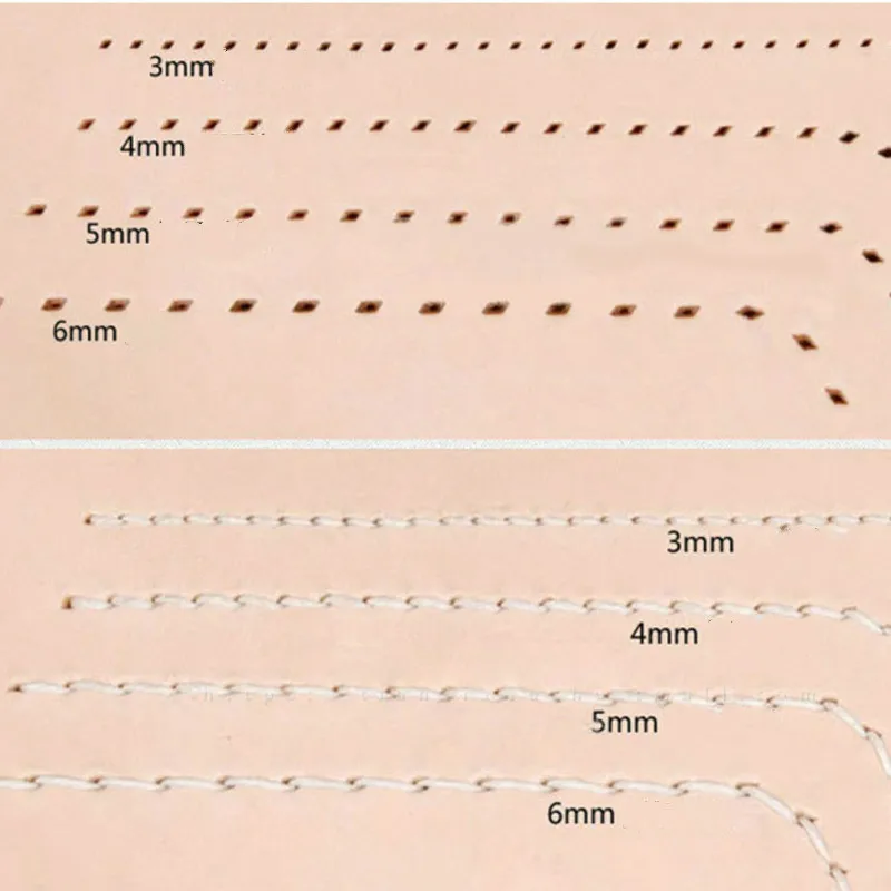 3/4/5/6mm punzoni per fori in pelle strumento di spaziatura fai da te fatti a mano in pelle allacciatura cucitura cucitura taglierina artigianale in