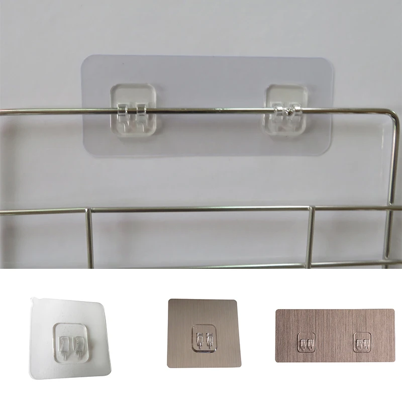 1Pcs Transparent Wall Hooks Self Adhesive Hanger Sticker Hooks Door Wall Mount Hanging Hooks for Kitchen Bathroom Accessories