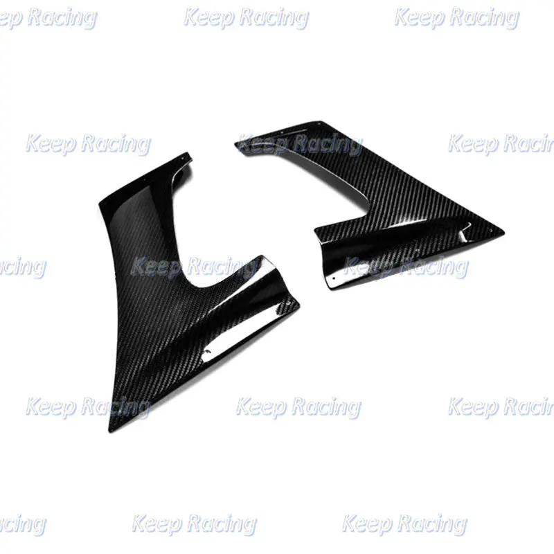 For Mitsubishi EVO 7 8 9 CT9A Carbon Fiber VRS Style Front Fender Addon Glossy Finish Air Intake Cover Fibre Air Vent Duct Trim