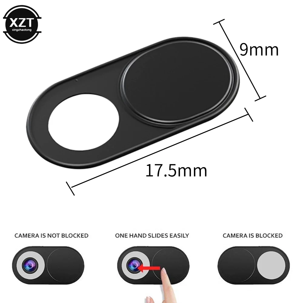 Universal WebCam Cover Shutter Magnet Slider Metal Ultra Thin Camera Cover for Web Cam Phone PC Laptop Lens Privacy Sticker