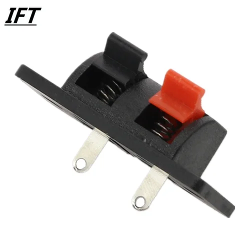 Terminal de conector de 5 piezas y 2 posiciones, Terminal de altavoz de Audio con carga de resorte