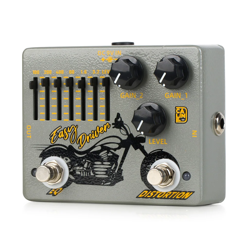 

Caline DCP-04 EASY DRIVER Distortion EQ Effect Pedal Guitar Accessories Dual Guitar Pedal Tremolo Effector Loop Box Synthesizer