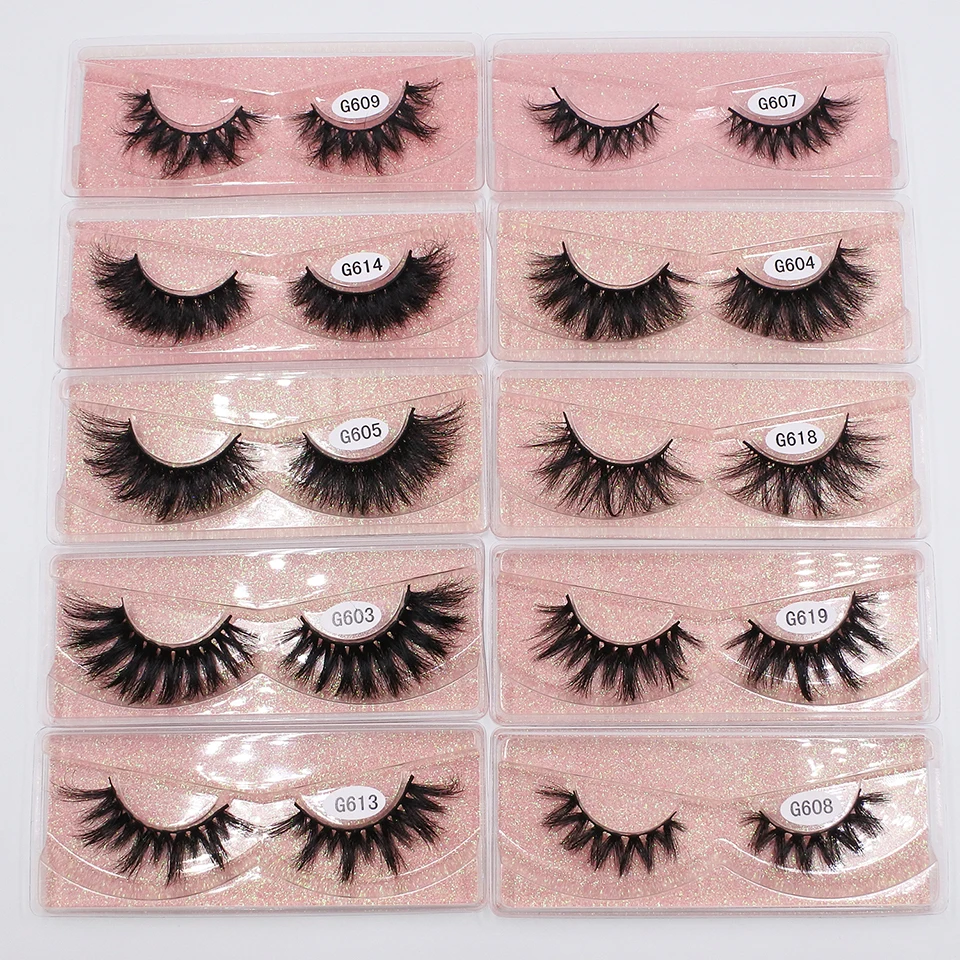 RED SIREN Mink Eyelashes Handmade Natural Lashes 100% Cruelty free Full Strip Lashes Makeup 3D Mink Lashes