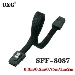 1PCS NEW SAS SATA Cable Mini SAS Cable Mini-SAS 36P To 36 Pin SFF-8087 To SFF8087 HD Data Cable 1ft 30cm 0.5m 0.75m 1M/100CM 2m