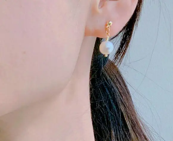 

New Arrival Favorite Pearl Earrings White Freshwater Pearls Gold Color Silver Ball Stud Earring Fine Wedding Birthday Lady Gift