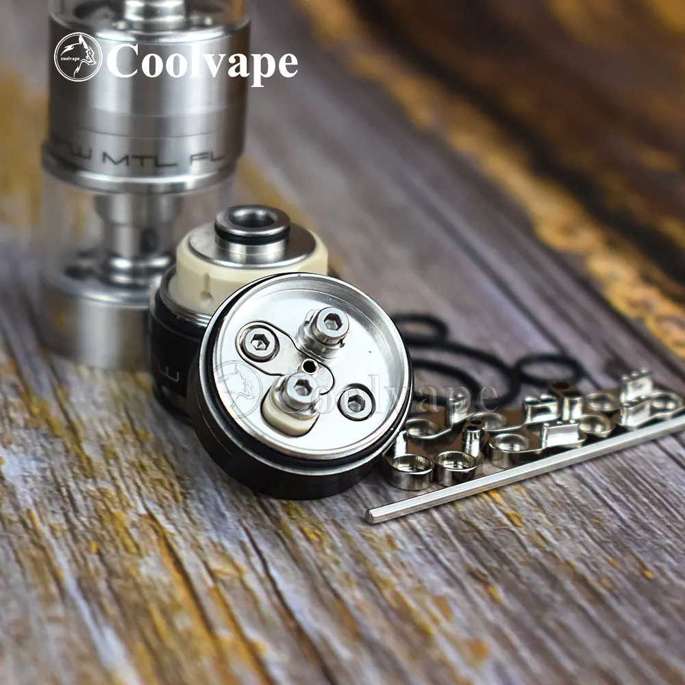 24 مللي متر Dvarw MTL FL 24 هيئة الطرق والمواصلات لفائف واحدة هيئة الطرق والمواصلات 24 مللي متر دياماتر 316ss البخاخة تدفق الهواء خزان إعادة البناء هيئة الطرق والمواصلات vs sxk Dvarw MTL هيئة الطرق والمواصلات