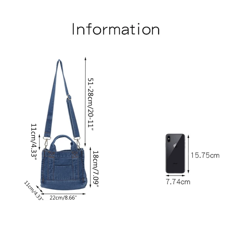 Denim women handbag Large capacity 2021 New Casual Jeans Bags Woman Shoulder Crossbody Bag ladies hand bagSac A Main Bolsos