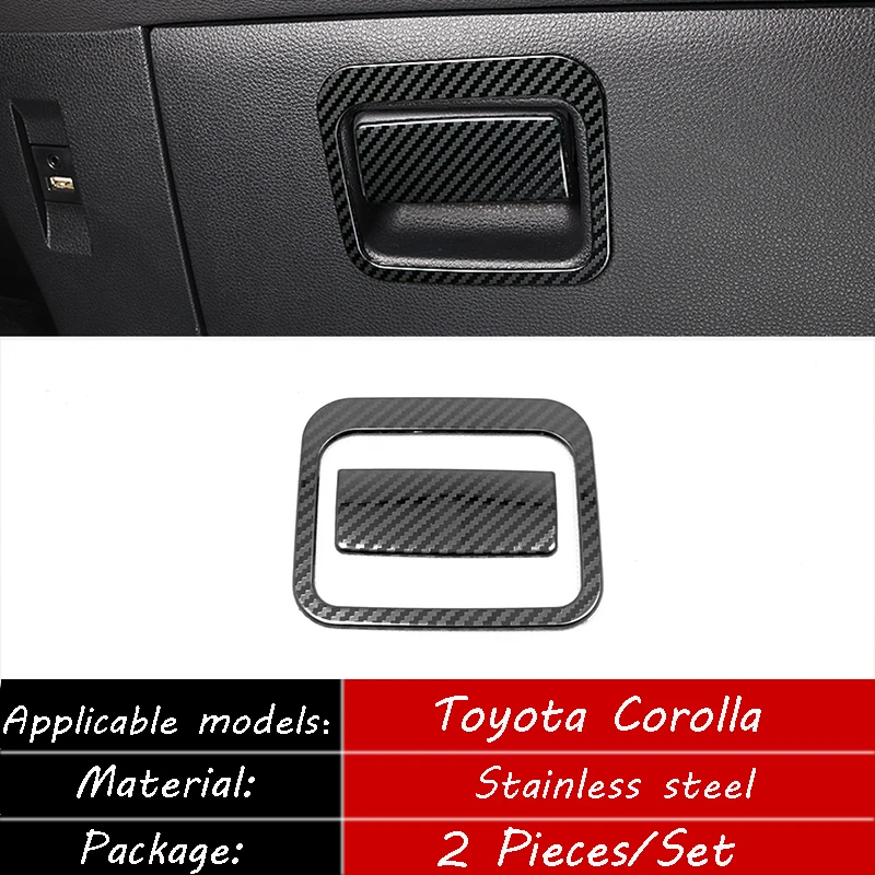 Stainless steel For Toyota corolla E210 glass Lift Switch inner door handle front Small Rear air outlet Armrest Storage box