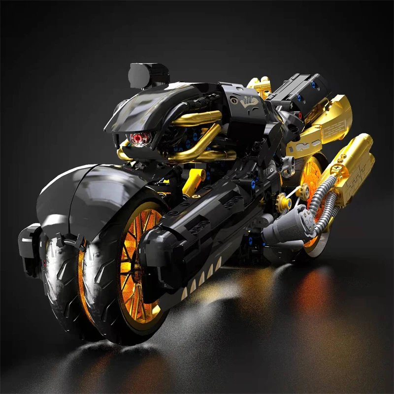 IN STOCK MOC Technical Fenrir Heavy Motorcycle Building Blocks Idea City High Tech Sports Car Bricks Toys for Boys Gift Set