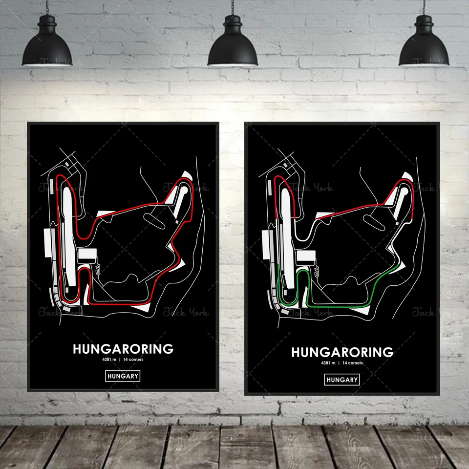 Hungaroring - Hungary Track Map Poster