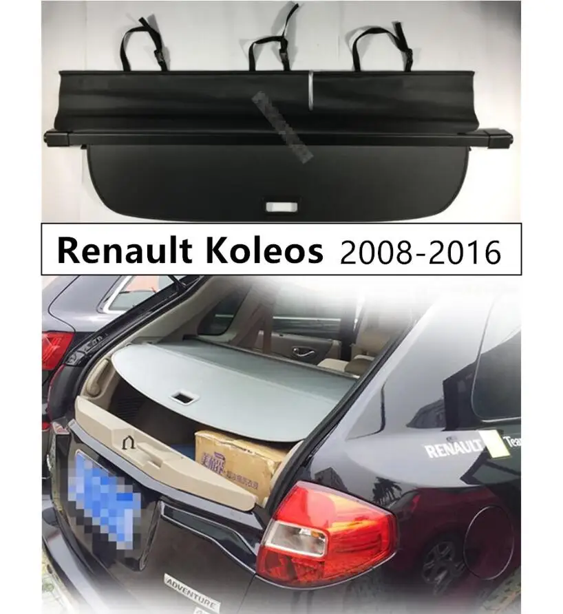 

For Rear Trunk Cargo Cover Security Shield For Renault Koleos 2008 2009 2010 2011 2012 2013 2014 2015 High Qualit Auto Accessori