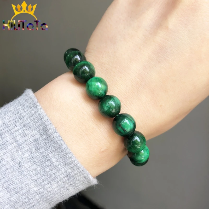 Natural Round Stone Beads Green Tiger Eye Loose Spacer Beads For DIY Jewelry Making Bracelet Charms Necklace 15\'\' 4 6 8 10 12mm