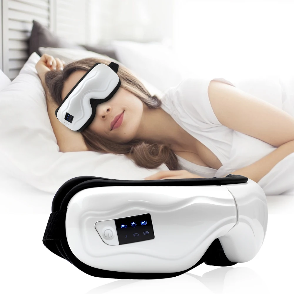 Smart USB Rechargeable Electric Eye Massager Air Pressure Hot Compress Vibration Massage Music Eyes Massage Care Tool