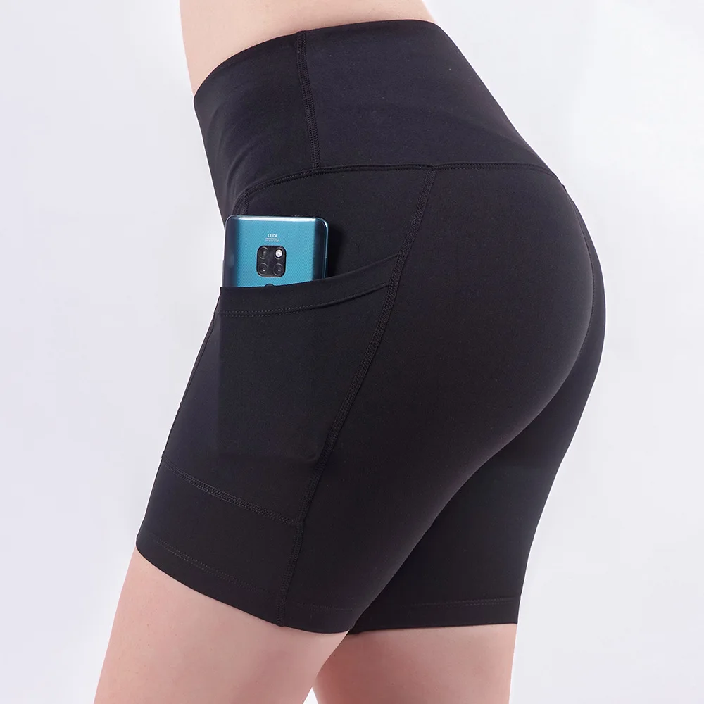 

Women Gym Shorts High Waist Lifting Push Up Tight Sports Shorts Leggings Phone Pocket Jogging Running Fitness Yoga Shorts Pants