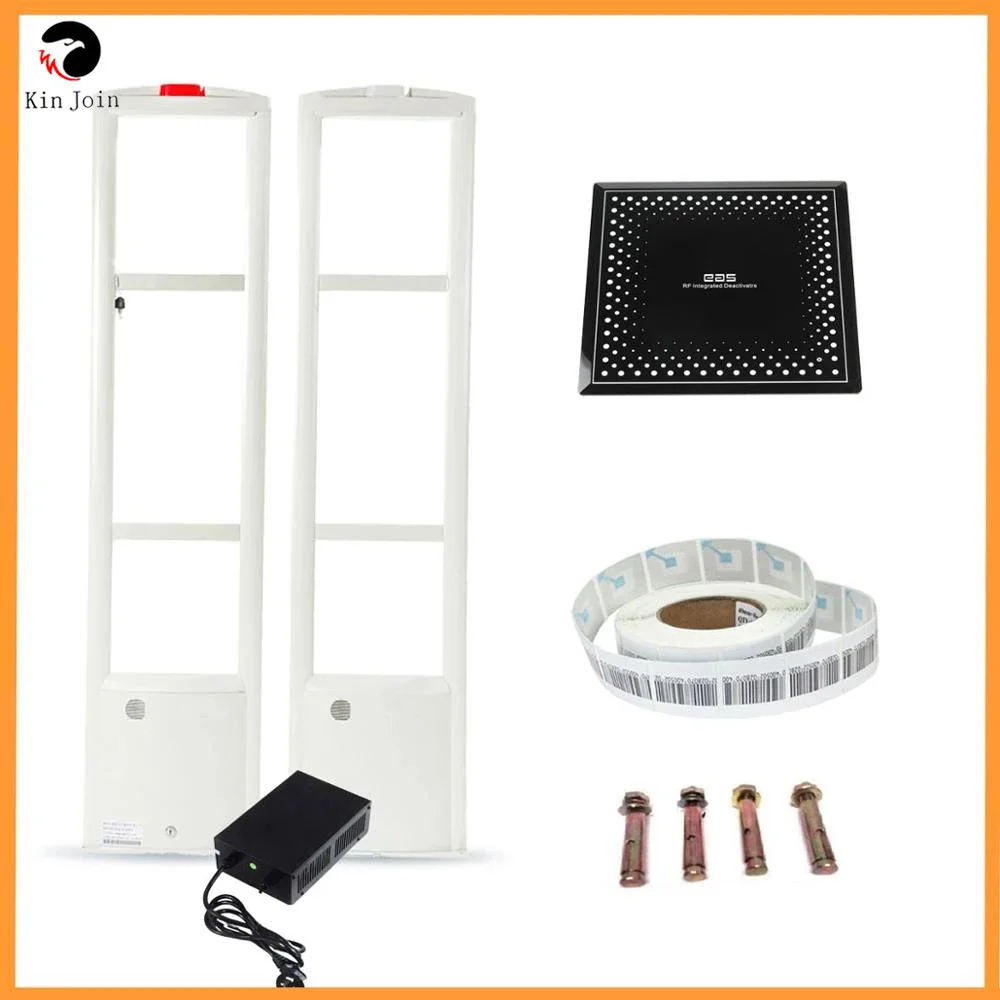 

KinJoin EAS System RF8.2Mhz Security Antenna +1000 Sensor Labels/Tag+1Label Deactivator Retail Store Anti Shoplifting System