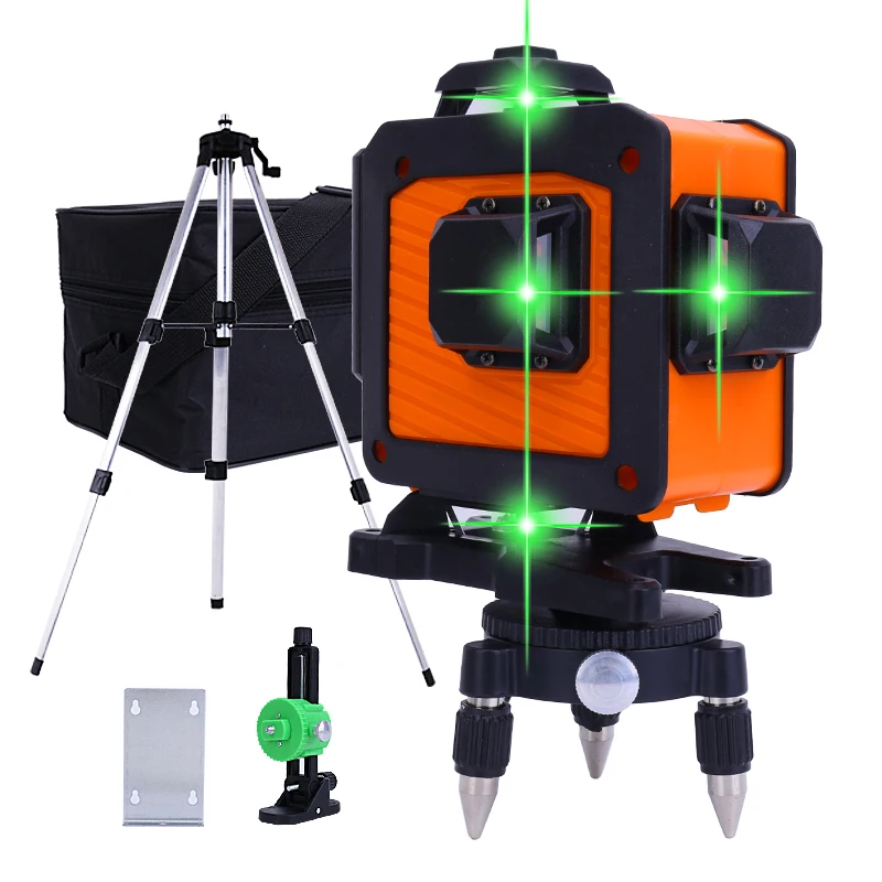 

16 Lines 4D Green Laser Levels 360 Horizontal Vertical Cross Wall And Floor Laser Level High-Precision Automatic Infrared Level