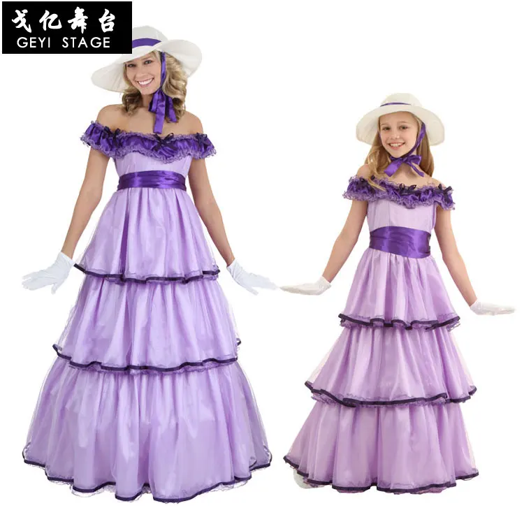 

Purple Noble Temperament Princess Costume Halloween Carnival Party Cosplay Pretty Ladies Girls Cake Dress Fancy Dress