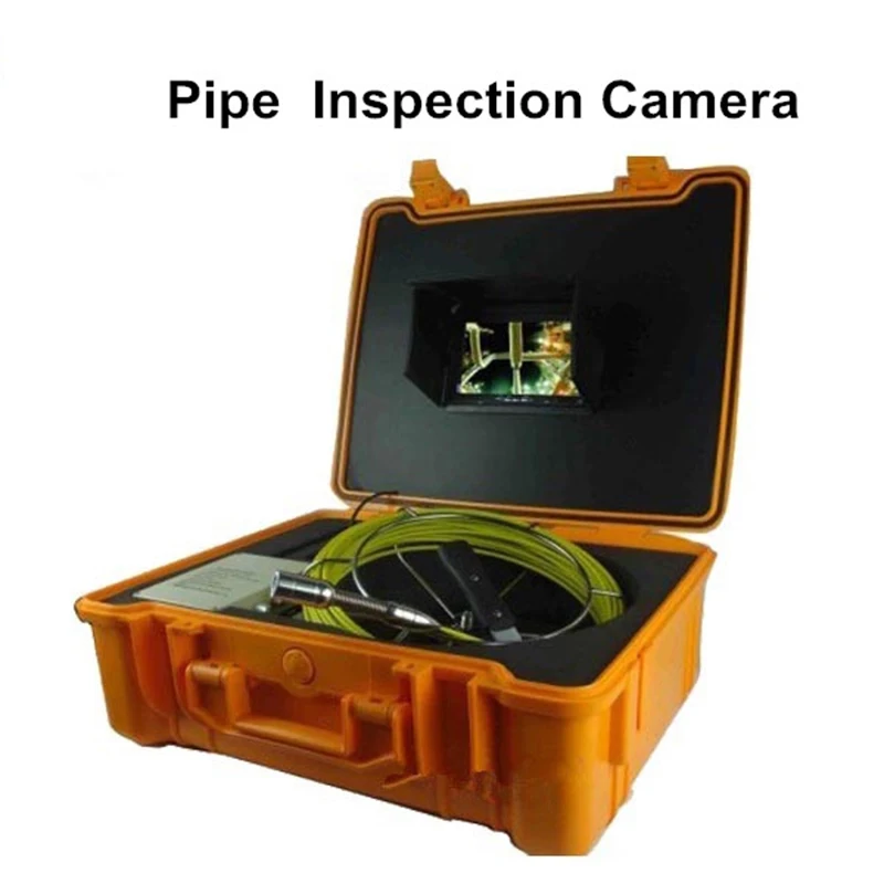 

20M Cable 7" TFT Color Sewer Pipe Inspection Camera System 1000TVL 23mm Lens Industrial Endoscope 12 Pcs White LED Lights