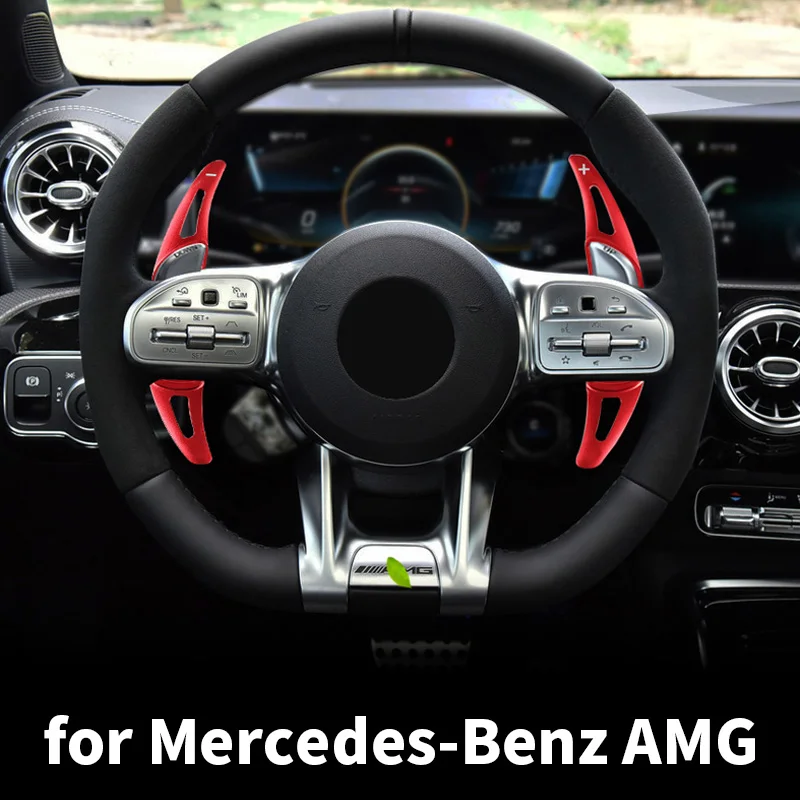 Auto lenkrad schalt paddel modifikation für mercedes-benz amg glc cla45 cls cla cle gls sl63 a c e g s gt klasse 2015 2021