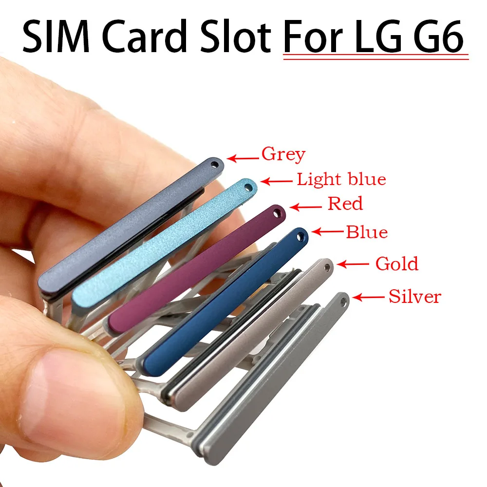 Neue Für LG G6 US997 VS988 Sim & SD Kartenleser Halter Tablett Slot Wasserdicht Container Ersatz + Pin