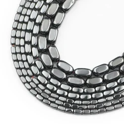HGKLBB 2~8mm Black Hematite Natural Stone spacer Rectangle Loose beads For Jewelry making bracelets necklace DIY accessories