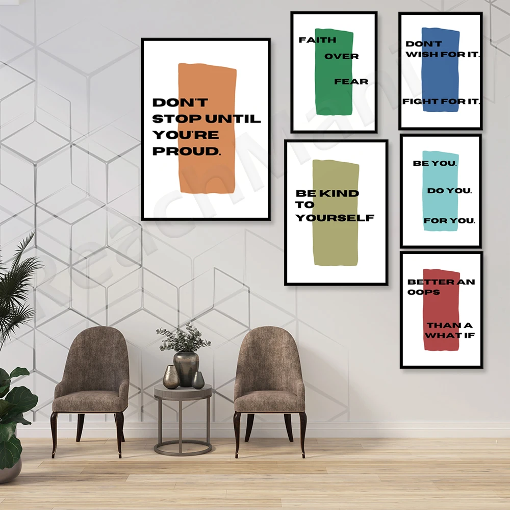 Fight for it, life is short, until you feel proud. Quote positive affirmations, bedroom or office wall art quotes, inspirational