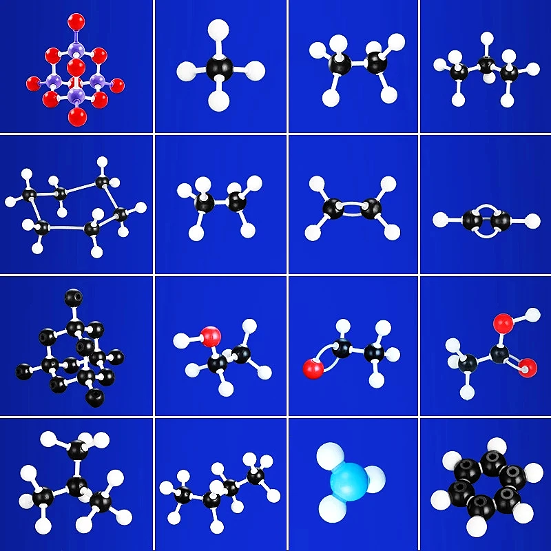 Kit de modelo Molecular para enseñanza de ciencias, juego de estructura de 156 ácaros, moléculas de Química Orgánica inorgánica, juguetes