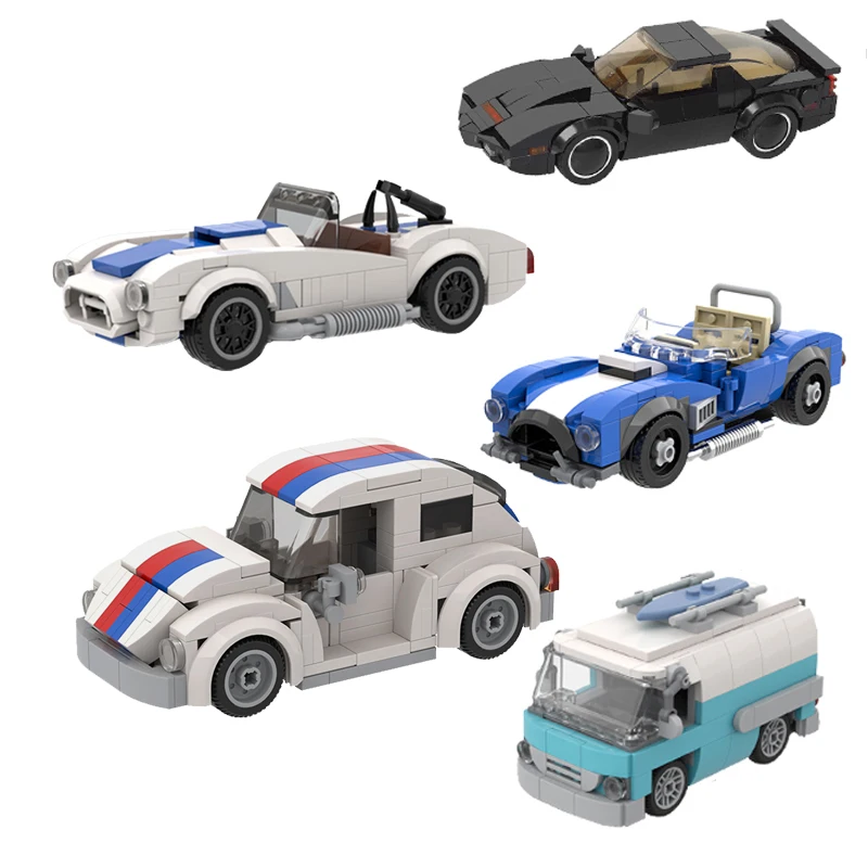 Buildmoc Technical Movie Car Surfer Van Truck Knight Rider MOC Model Building Blocks Toys for Children DIY Car Toy Kids Gifts   