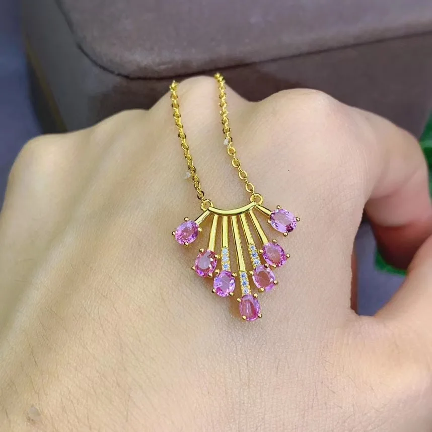 الخطوبة أفضل هدية قلادة الياقوت الطبيعي والحقيقي شحن مجاني 925 الفضة الاسترليني للرجال والنساء