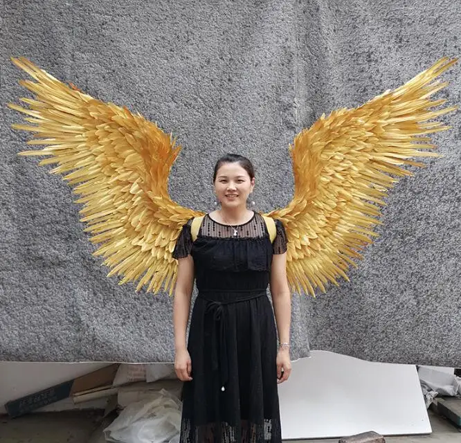 Golden Angel Wings Stage Model Catwalk Big Women Show New