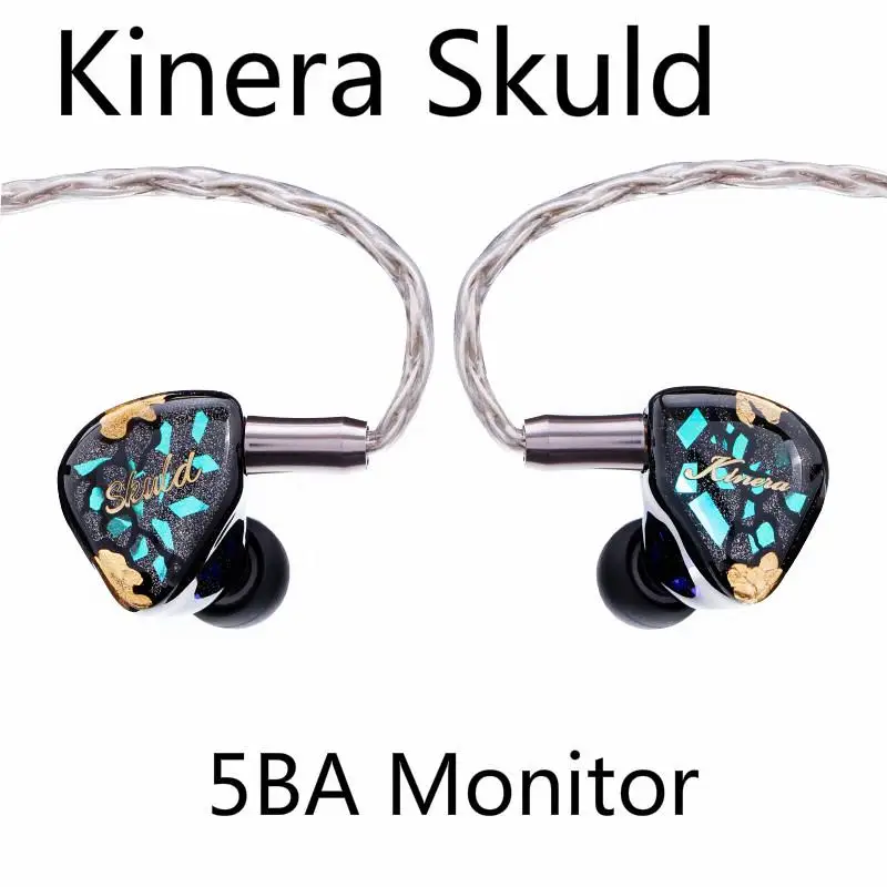 

Kinera Skuld 5 BA Driver In-ear Monitor IEMs DJ Studio Earphone with Detachable 2pin Cable for Audiophile Musicians Earbuds