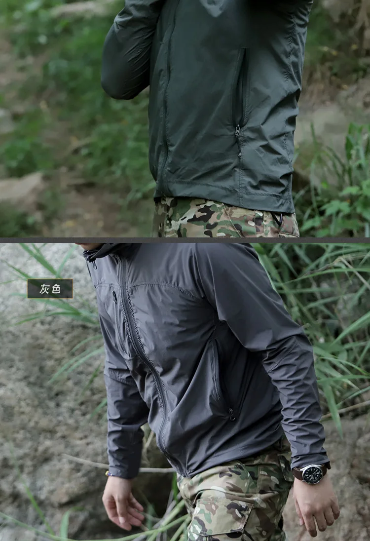 Anti-UV-Atmungsaktive Jacke Männer Frauen Ultraleicht dünne Wind jacke Angeln Outdoor Sport Reiten Stretch Sonnenschutz Haut Klettern – Detail 14
