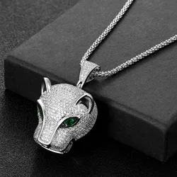 Zlxgirl classic Leopard pendant necklace of wedding jewelry sets brand AAA mirco paved zircon bridal Chain necklace couple gift