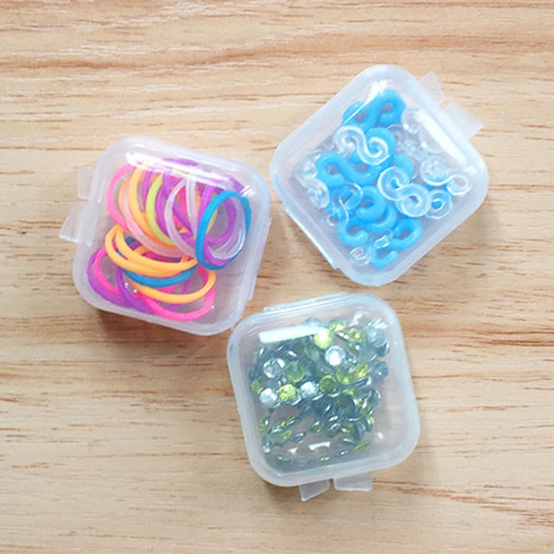 5pcs/Lot Hot Sale Transparent Portable Plastic Case Earplugs Box for Accessories Screw Travel Mini Small Storage Boxes