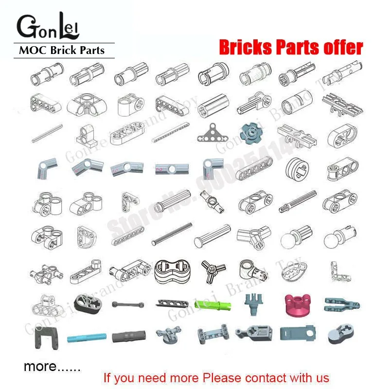 Extra Fee/ MOC Technical Brick Parts/ PDF Instructions Offer/ Classic customization/ Special needs Building Blocks DIY Toys